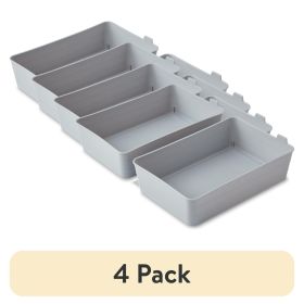 (4 pack) Flexible Drawer Storage Organizers, Gray, 2 Pack (4 pack) Flexible Drawer Storage Organizers, Gray, 2 Pack